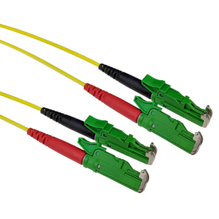 ACT 0.5 meter LSZH Singlemode 9/125 OS2 fiber patch cable duplex with E2000/APC and E2000/APC connectors