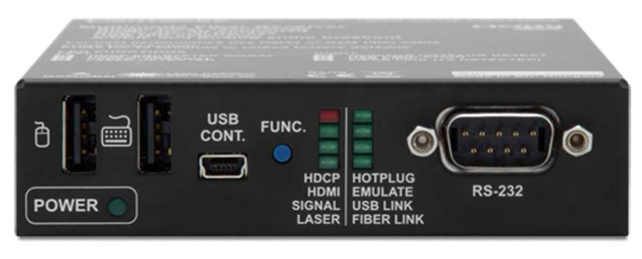 LIGHTWARE HDMI-3D-OPT-RX150RA: HDMI1.4 fiber optical receiver with USB KVM function and SC fiber connector. and 4K / UHD ( 30Hz RGB 4:4:4 , 60Hz YCbCr 4:2:0), 3D and HDCP support. Digital S/PDIF and analog balanced audio output.