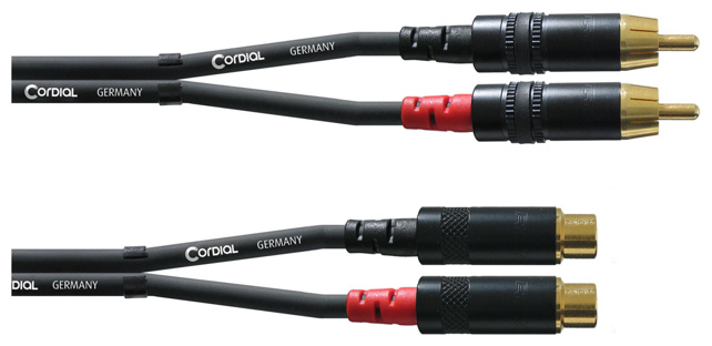 CORDIAL 3,0 m Twin REAN cinch/RCA extension cord