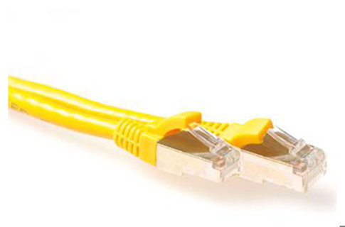 ACT Yellow 5 meter SFTP CAT6A patch cable snagless with RJ45 connectors