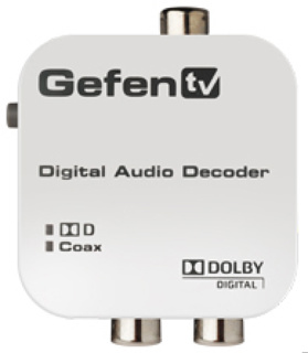 GEFEN V Digital Audio Decoder Converts digital audio to analog audio w/ support  for Dolby to create surround sound audio