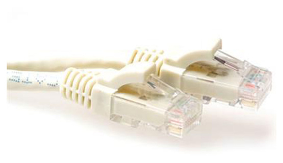 ACT Ivory 1 meter U/UTP CAT6 patch cable snagless with RJ45 connectors