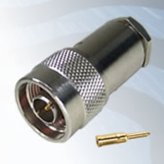 GIGATRONIX N Type Clamp Plug, Nickel Plated, Taper Fixing, RG214