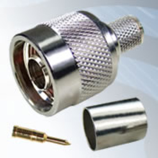 GIGATRONIX N Type Crimp Plug, Nickel Plated, LBC400, Belden 9913, RA519