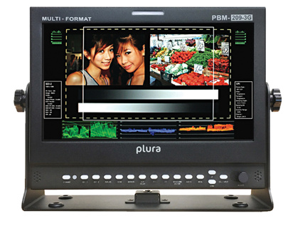 PLURA 9" 3G Broadcast Monitor Class A-3Gb/s (1024x600)
