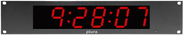 PLURA MTD display 56mm, LTC/Ethernet/IRIG-B interface, 6 digits (2 RU/ 19"), 24 VDC, PoE