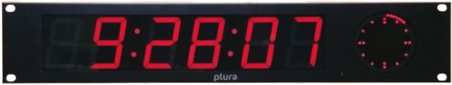 PLURA MTD display 56mm, LTC/Ethernet/IRIG-B interface, LED seconds ring, 24 VDC, PoE