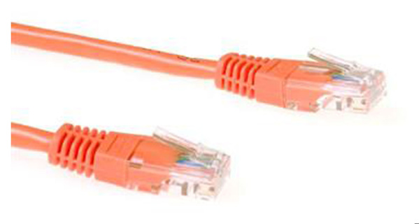 ACT Orange 2 meter U/UTP CAT6 patch cable with RJ45 connectors