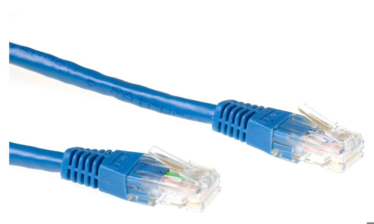 ACT Blue 3 meter U/UTP CAT6 patch cable with RJ45 connectors