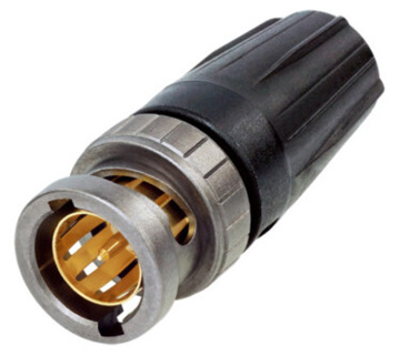 NEUTRIK NBNC75BLP9X rearTWIST UHD BNC cable connector for cable: 0.9-3.8-6.3 (crimp: 1.07-6.47)