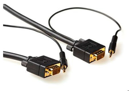 AK4990 ACT 2 metre High Performance VGA + Audio connection cable male-male