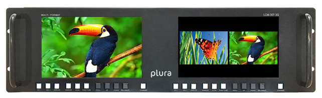 PLURA Dual 7" or Quad 4"- Rackmount 3G General Use Monitor