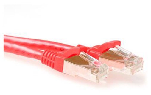 ACT Red SFTP CAT6A patch cable snagless with RJ45 connectors
