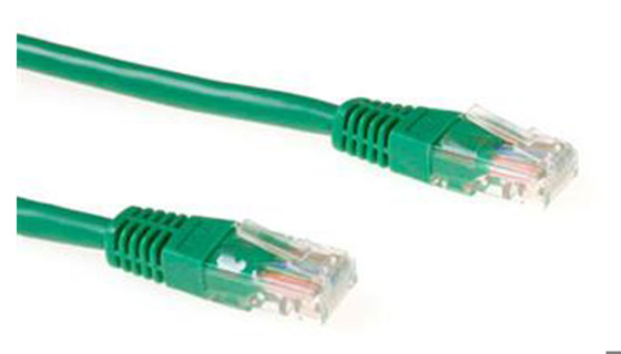 ACT Green 1 meter U/UTP CAT5E patch cable with RJ45 connectors