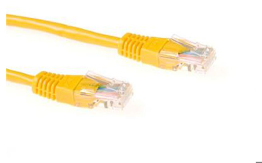 ACT Yellow 1 meter U/UTP CAT5E patch cable with RJ45 connectors