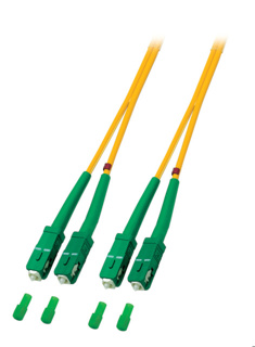 EFB Duplex Jumper SC/APC-SC/APC 9/125µ, OS2,  LSZH, yellow, 3.0mm, 1m