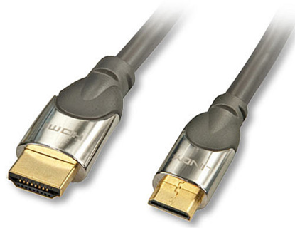 LINDY CROMO High Speed HDMI to Mini HDMI Cable with Ethernet, 1m