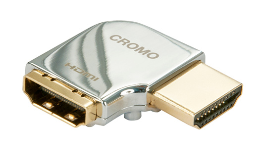 LINDY CROMO HDMI Male to HDMI Female 90 Degree Right Angle Adapter - Right