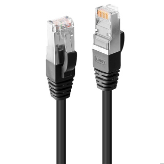 LINDY 0.5m Cat.6 S/FTP LSZH Network Cable, Black (Fluke Tested)