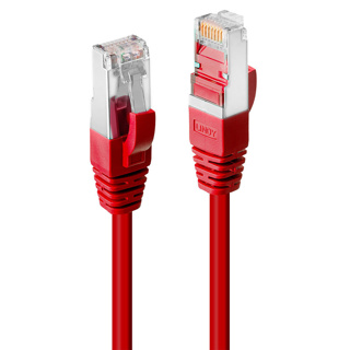 LINDY 0.5m Cat.6 S/FTP LSZH Network Cable, Red (Fluke Tested)