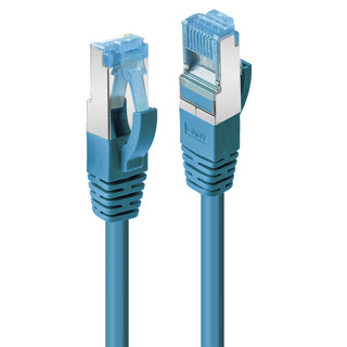 LINDY 0.3m Cat.6A S/FTP LSZH Network Cable, Blue