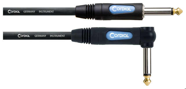 CORDIAL 6,0 m, REAN plug 1/4 " mono / right angle plug 1/4 " mono