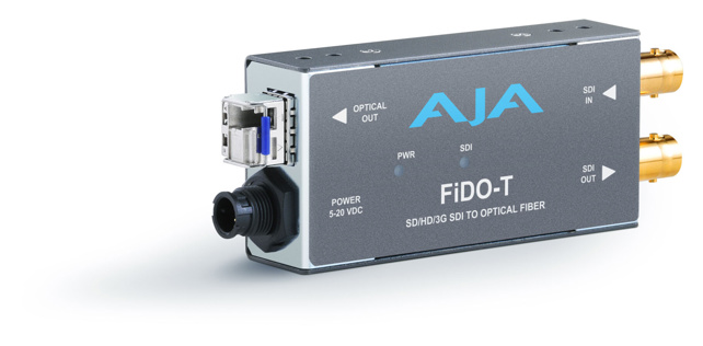 AJA FIDO-T Single channel SD/HD/3G SDI to Optical fiber with looping SDI output