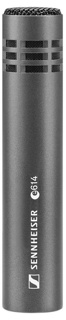 SENNHEISER E 614 Instrument microphone, condenser, supercardioid, P12-48, 3-pole XLR-M, anthracite, including bracket and case