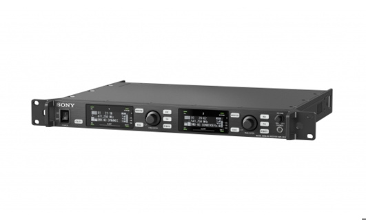 SONY DWX Series Rackmount Receiver, 2-channel, wideband 244MHz, Dante AoIP, 470.025 MHz to 714.000 MHz