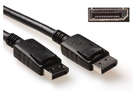 ACT 1 metre DisplayPort cable male - male, power pin 20 connected.