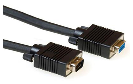 AK4210 ACT 50 cm High Performance VGA extension cable male-female black