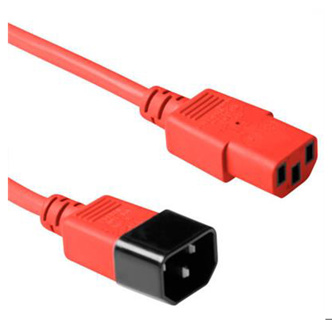 ACT Powercord C13 - C14 red 0.6 m