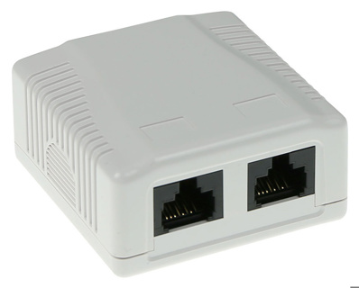 ACT Surface mounted box unshielded 2 ports CAT6