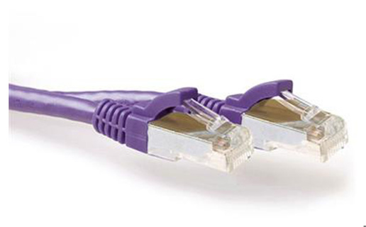 ACT Purple SFTP CAT6A patch cable snagless with RJ45 connectors