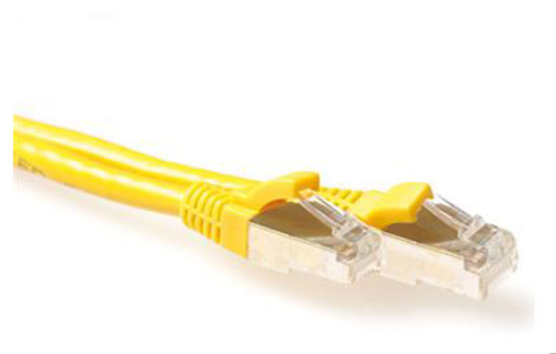 ACT Yellow LSZH SFTP CAT6A patch cable snagless with RJ45 connectors