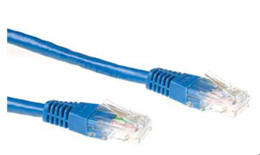 ACT Blue U/UTP CAT6A patch cable with RJ45 connectors