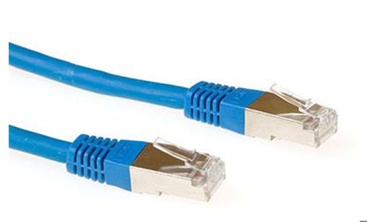 ACT Blue 2 meter LSZH SFTP CAT6A patch cable with RJ45 connectors