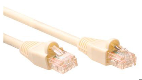 ACT Ivory U/UTP CAT5E patch cable snagless with RJ45 connectors
