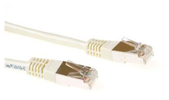 ACT Ivory 1 meter F/UTP CAT5E patch cable with RJ45 connectors