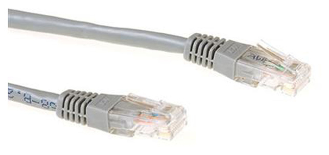 ACT Grey 5 meter LSZH U/UTP CAT6 patch cable with RJ45 connectors