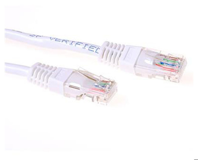 ACT White U/UTP CAT6 patch cable with RJ45 connectors