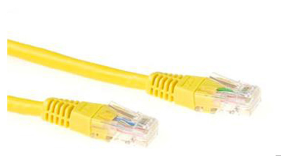 ACT Yellow 10 meter LSZH U/UTP CAT6 patch cable with RJ45 connectors