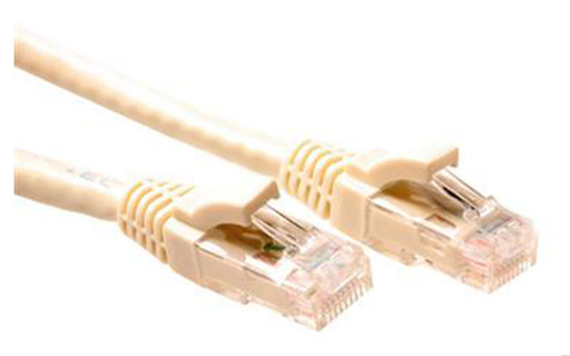 ACT Ivory U/UTP CAT5E patch cable component level with RJ45 connectors