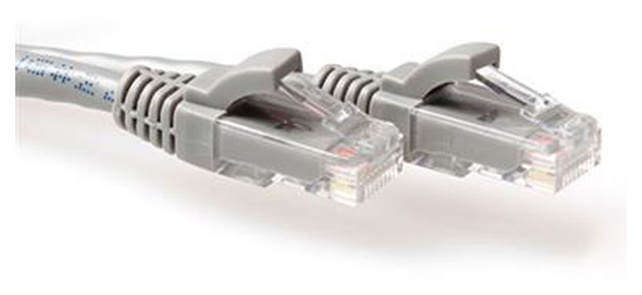 ACT Grey 25 meter U/UTP CAT6 patch cable snagless with RJ45 connectors