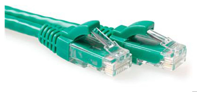 ACT Green 2 meter U/UTP CAT6 patch cable snagless with RJ45 connectors