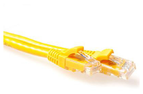 ACT Yellow U/UTP CAT6 patch cable snagless with RJ45 connectors