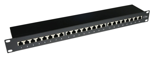 ACT Patchpanel CAT5E shielded 24 ports with cover