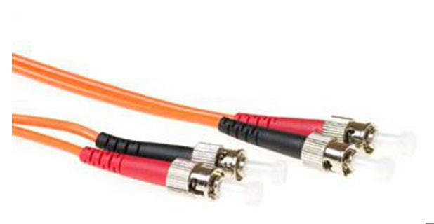 ACT 3 meter LSZH Multimode 62.5/125 OM1 fiber patch cable duplex with ST connectors