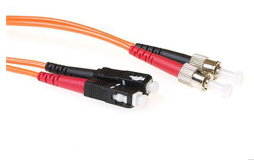 RL2000 ACT 0.5 meter LSZH Multimode 62.5/125 OM1 fiber patch cable duplex with ST and SC connectors