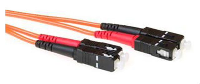 ACT 5 meter LSZH Multimode 50/125 OM2 fiber patch cable duplex with SC connectors